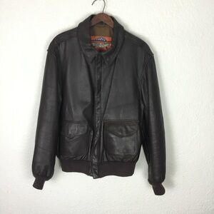 Vintage Cooper Men’s Leather Jacket Size 44L U.S.Air Force Type -A-2 Brown
